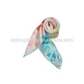 2015 Famous Brand Pure Silk Square Office Dress Accessories Digital Printed Ladies Scarves Satin Foulard